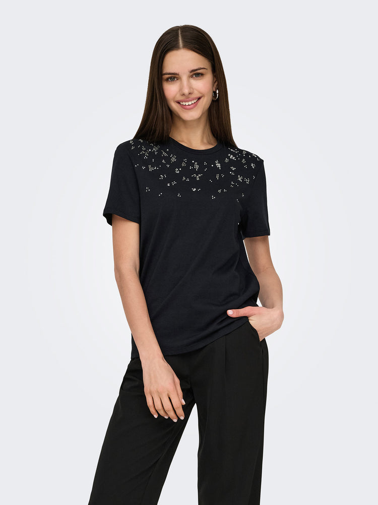 Γυναικείο t-shirt ONLPARKER S/S O-NECK BLING TOP BOX JRS 15343568 | 15343568