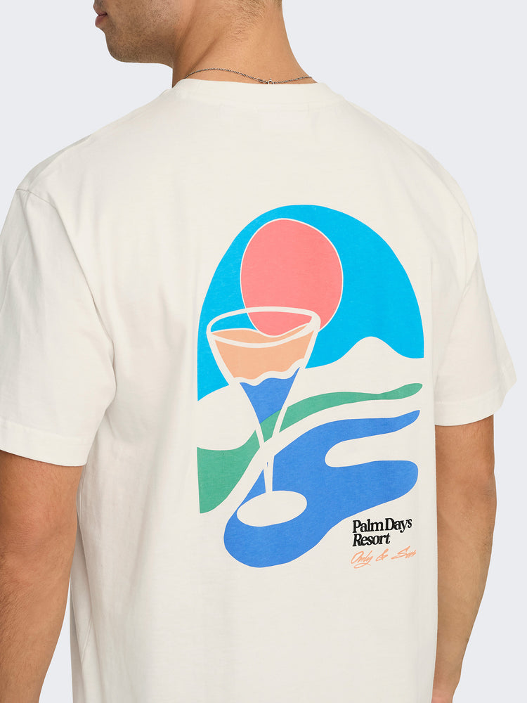 Ανδρικό t-shirt ONSPALM DAYS PRINT RLX SS TEE 22033417 | 22033417