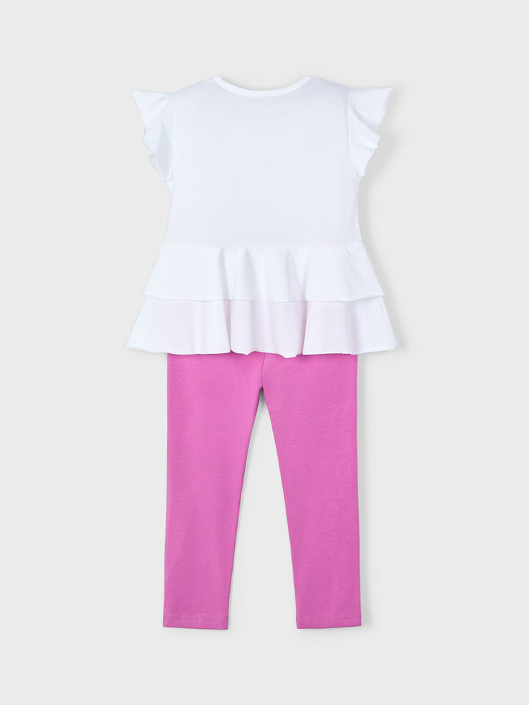 Παιδικό σετ με κολάν μπλούζα λουλούδια 25-03704-056 | 25-03704-056