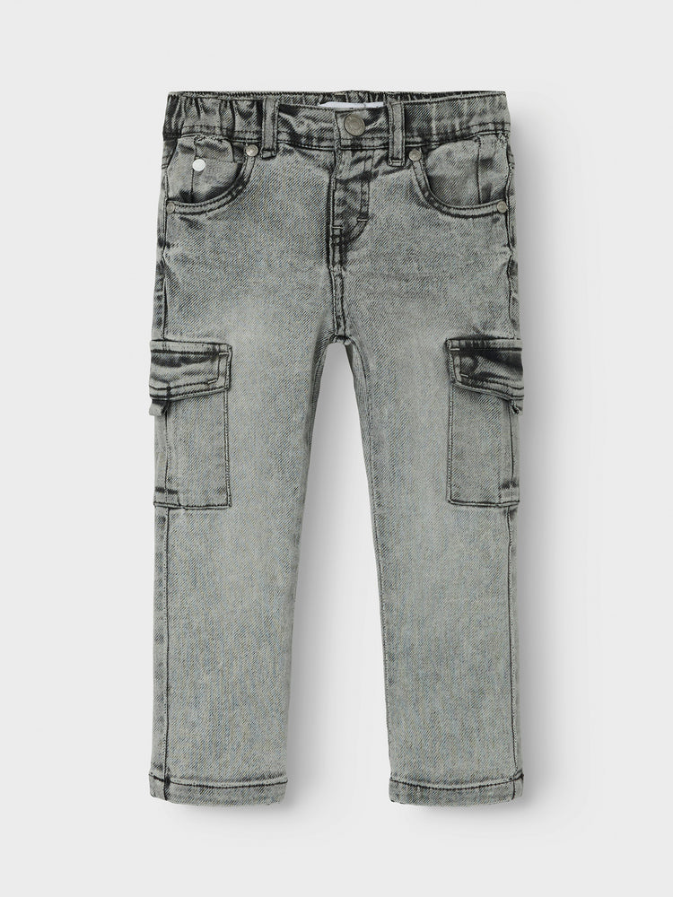 Παιδικό παντελόνι cargo NMMSILAS SLIM CARGO JEANS 1280-GY 13237050 | 13237050