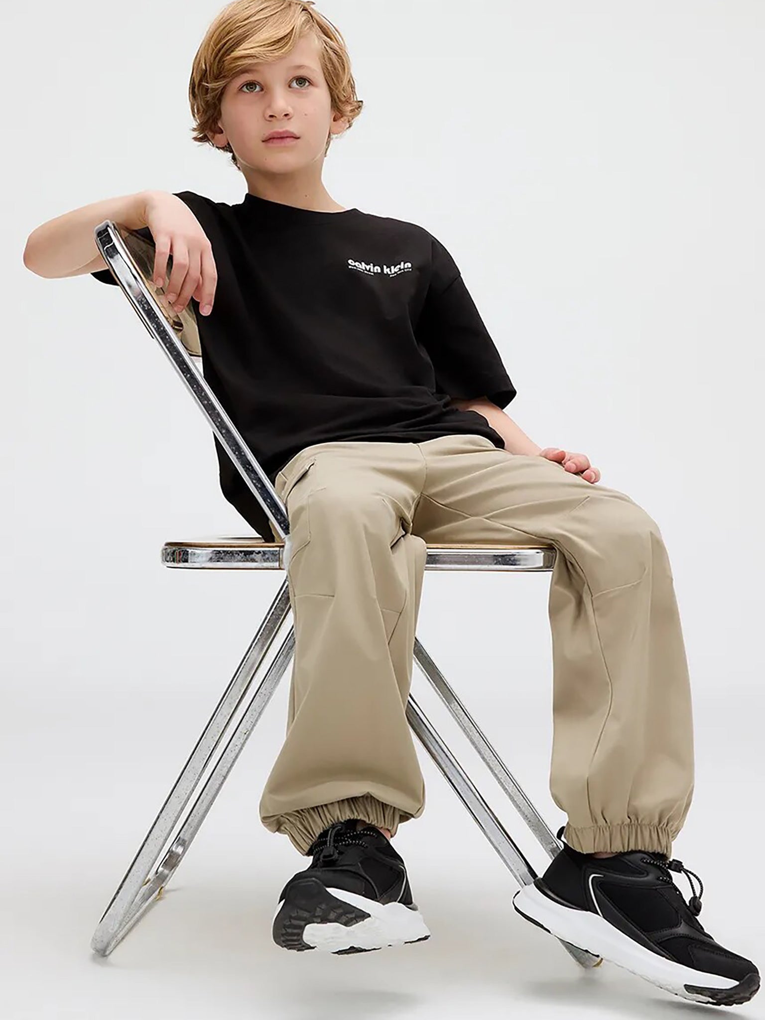 Παιδική μπλούζα μακό GEO CK BACKPRINT RELAXED TEE IB0IB02543BEH | IB0IB02543BEH