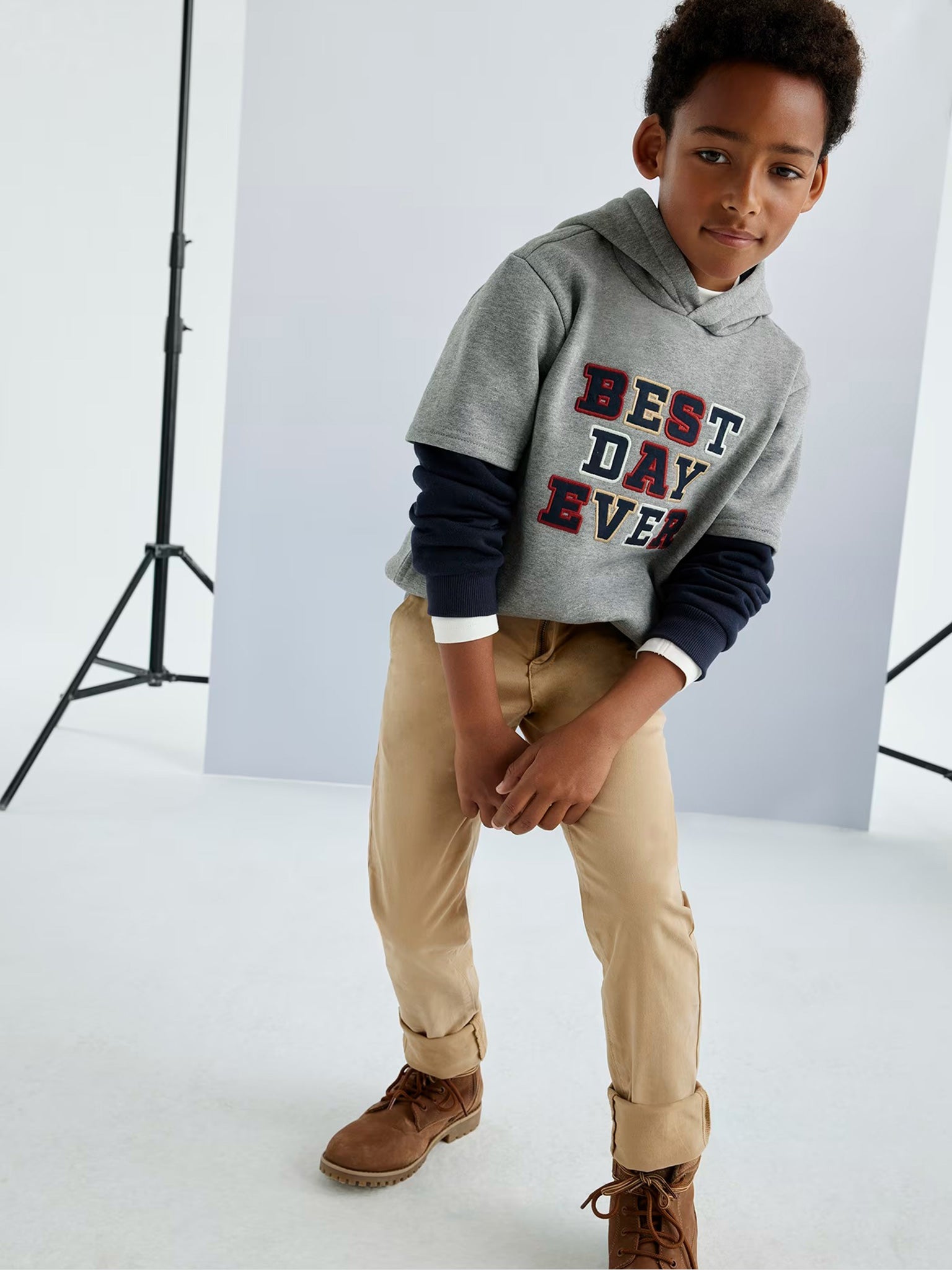 Εφηβικό παντελόνι λοξότσεπο βασικό 14-00530-015 | 14-00530-015