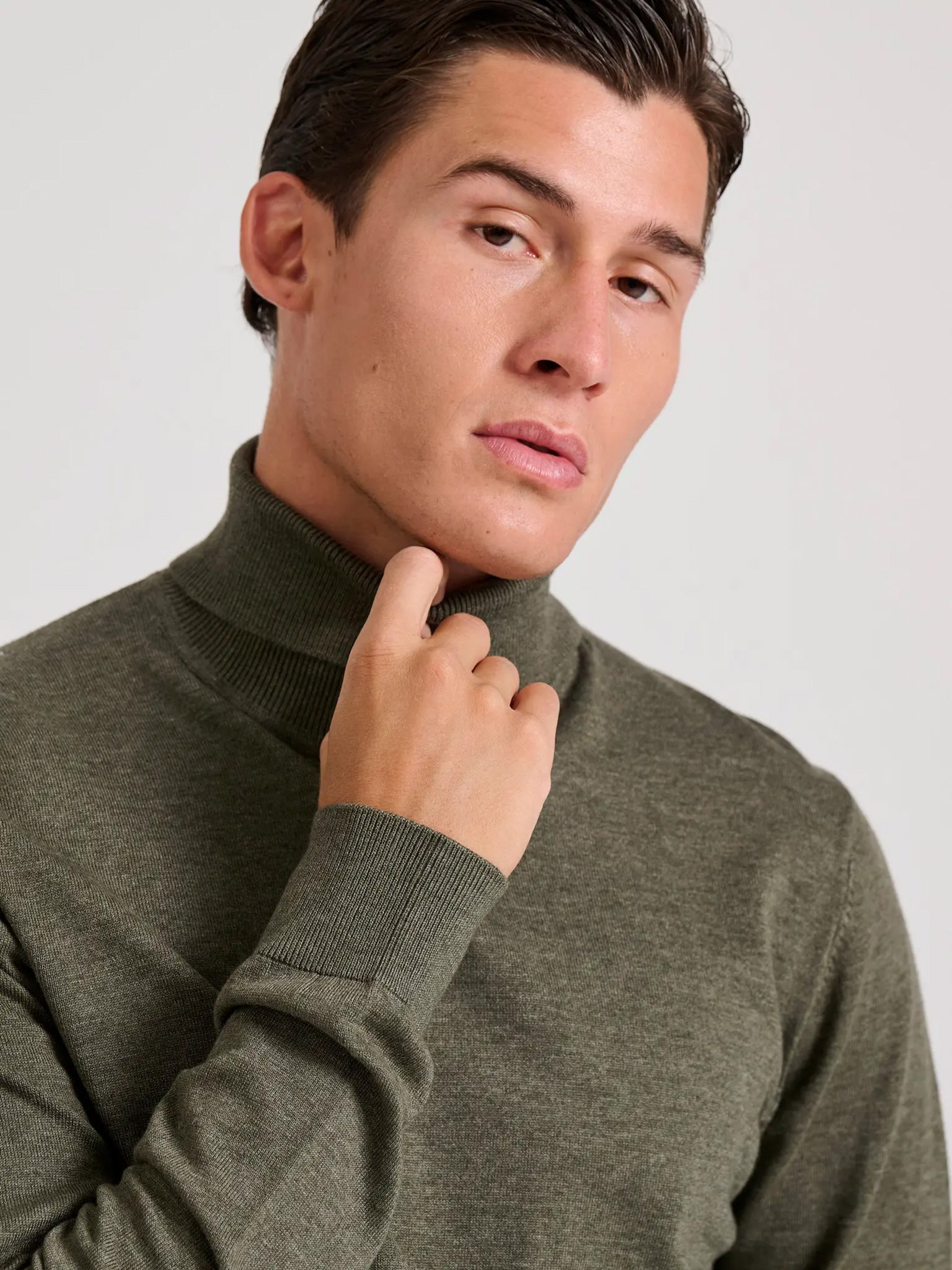 Ανδρική μπλούζα ψιλή πλέξη FBM010-005-09 CIGAR MEL | FBM010-005-09