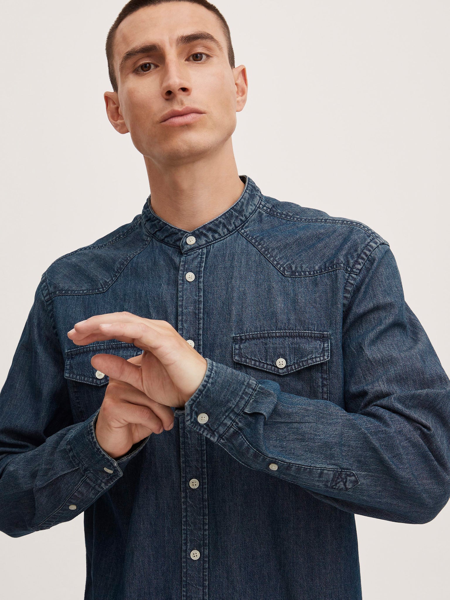 Ανδρικό πουκάμισο τζιν 20715006 | 20715006