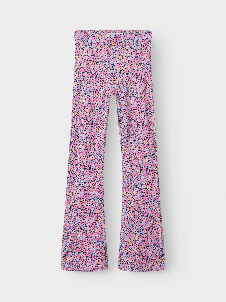 Εφηβικό παντελόνι φλοράλ NKFHYSIGNE BOOTCUT PANT 13237631 | 13237631
