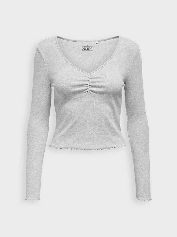 Γυναικεία μπλούζα ριπ ONLBETTY L/S V-NECK TOP CC JRS 15342012 | 15342012