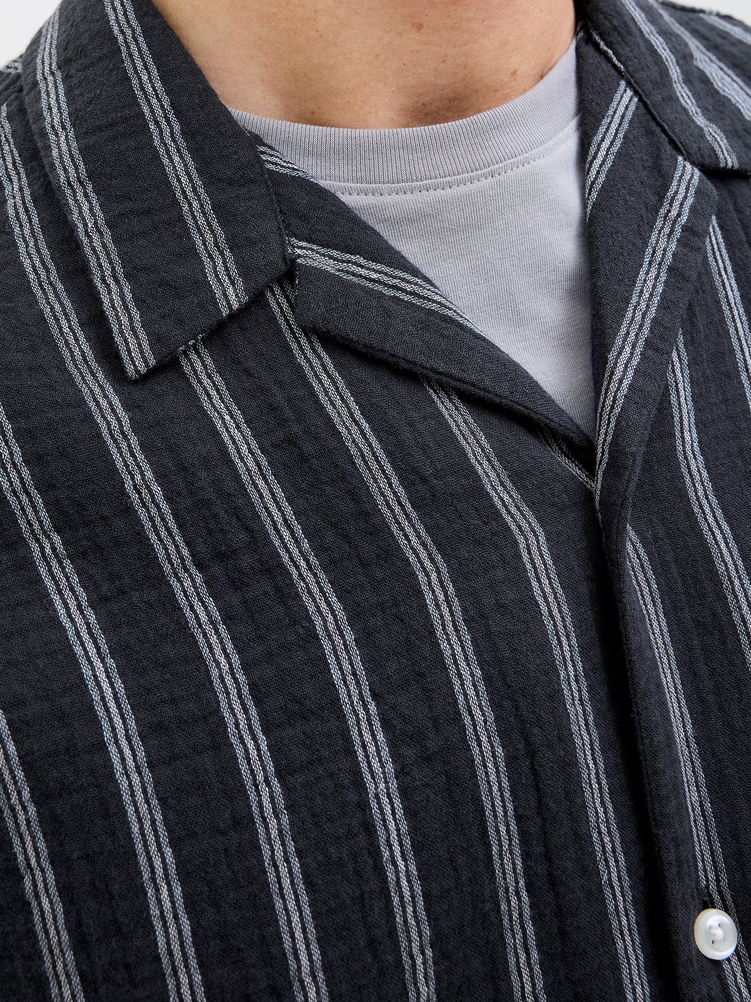 Ανδρικό πουκάμισο ριγέ JOREASTER PATRAS RESORT SHIRT SS 12274798 | 12274798