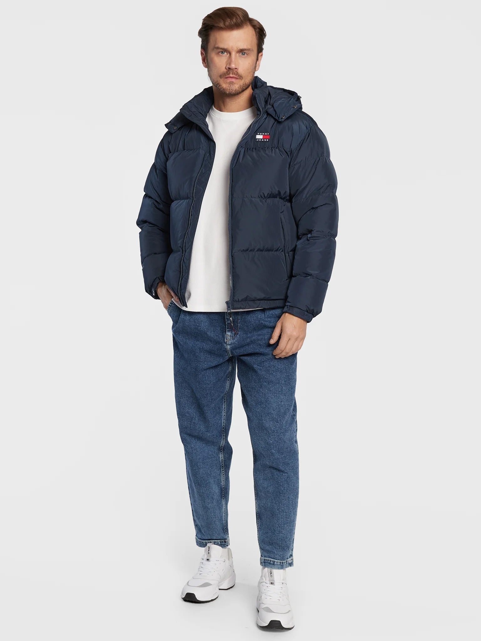 Ανδρικό μπουφάν HOODED PADDED RECYCLED CASUAL ALASKA PUFFER DM0DM15445C87 | DM0DM15445C87