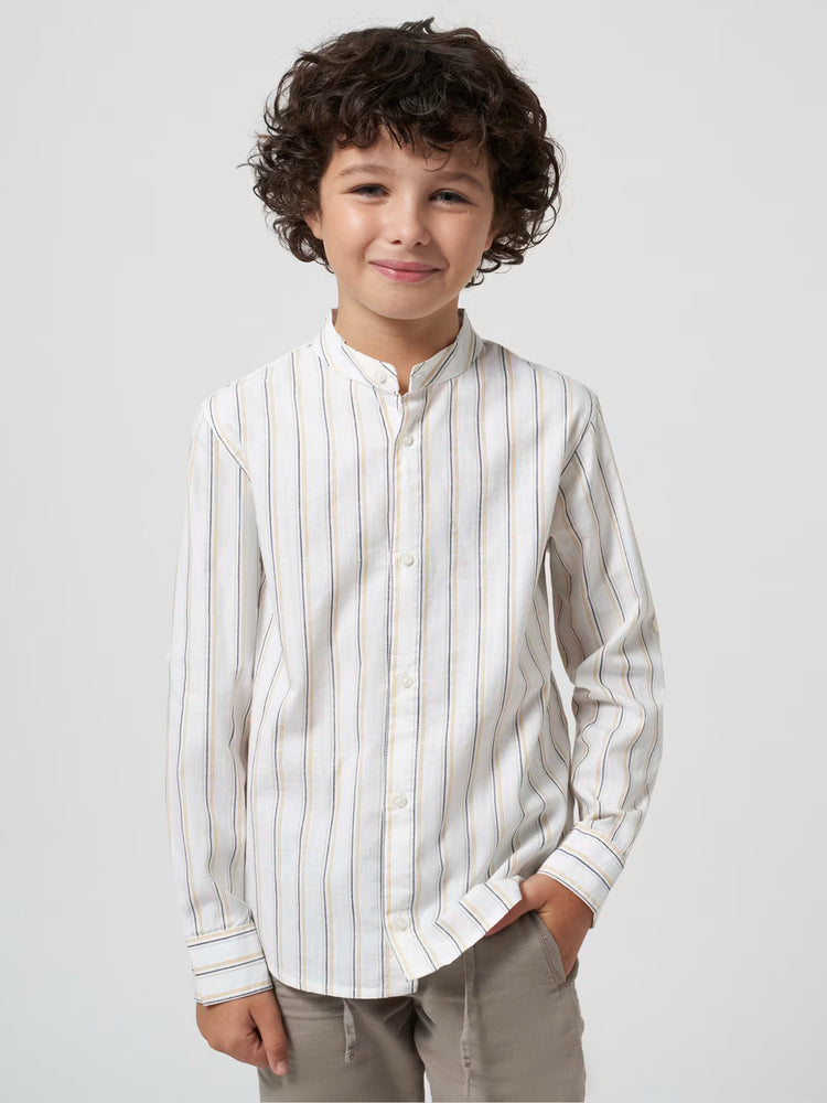 Εφηβικό πουκάμισο μακρυμάνικο ρίγες Better Cotton 24-06122-029 | 24-06122-029