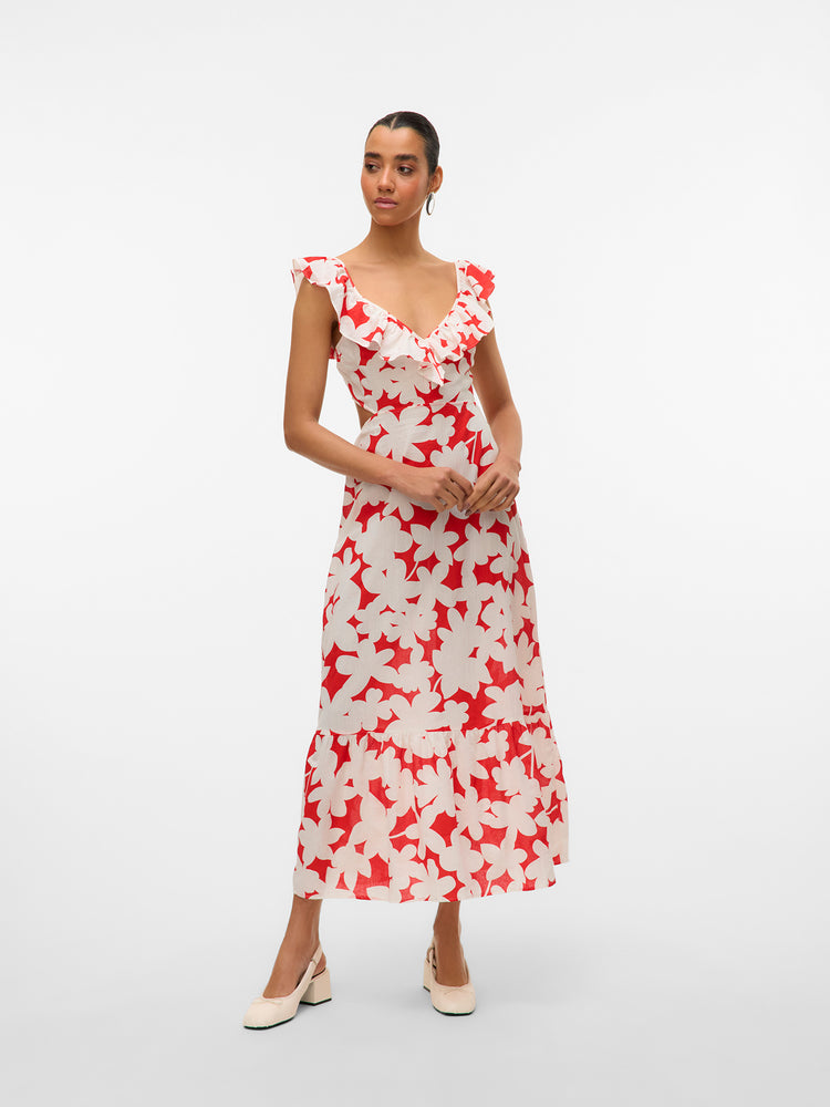 Γυναικείο φόρεμα δίχρωμο VMDICTHE S/L ANKLE DETAIL DRESS WVN 10323628 | 10323628