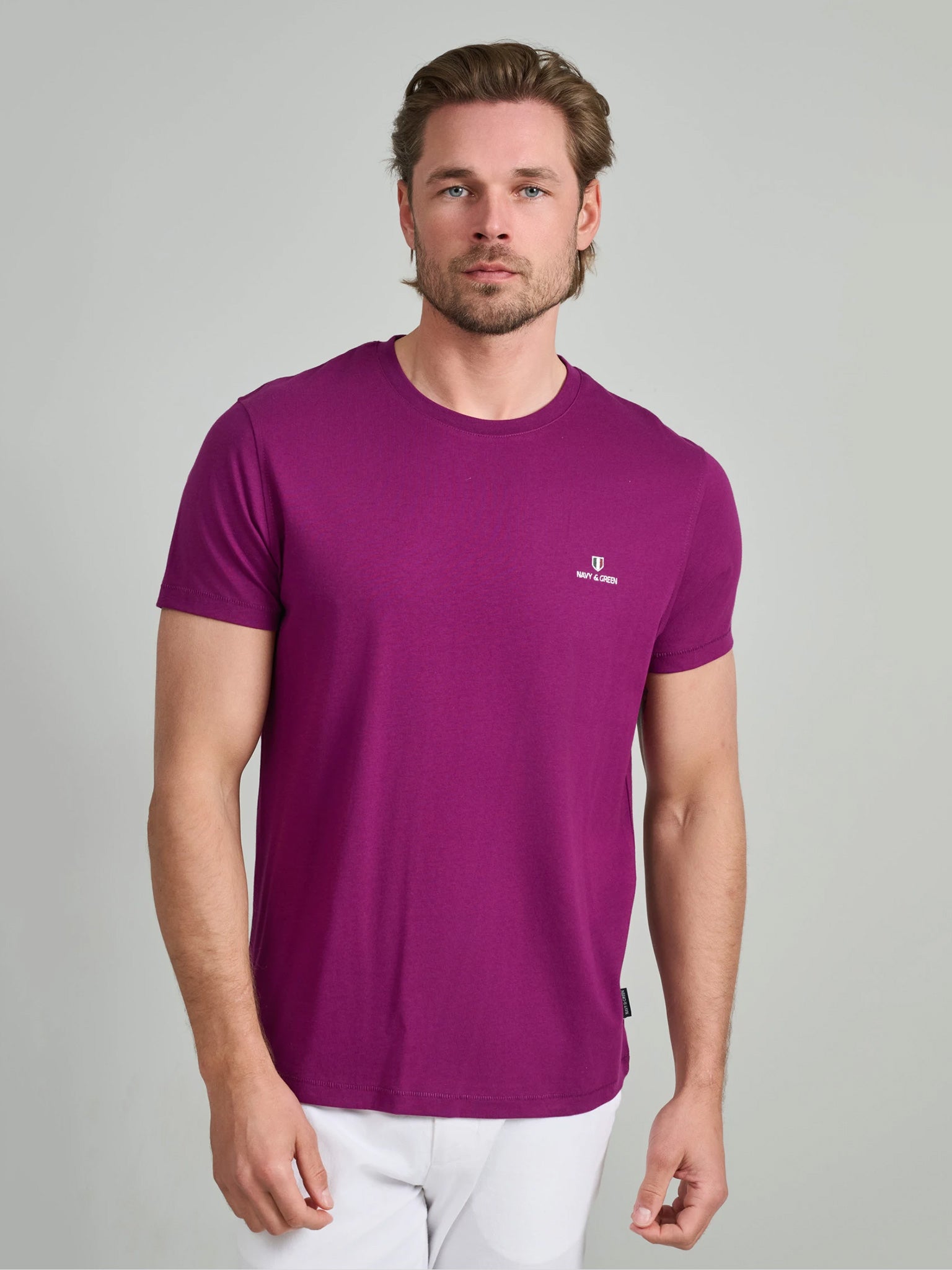 Ανδρικό t-shirt dark purple 24MO.001/P.2 | 24MO.001/P.2