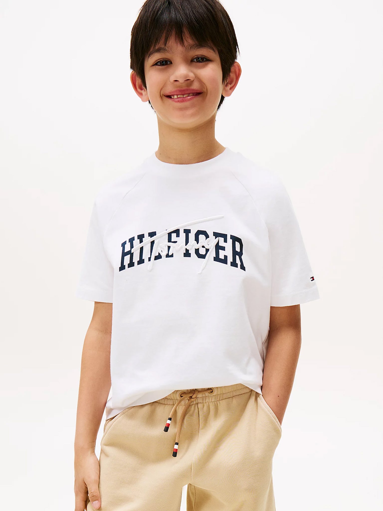 Παιδική μπλούζα μακό TH MIXED GRAPHIC T-SHIRT KB0KB09726YBR | KB0KB09726YBR