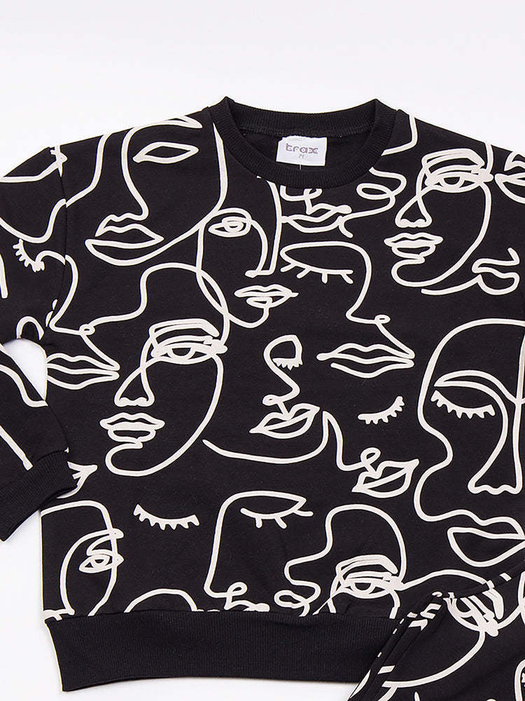 Εφηβικό σετ φόρμας σταμπωτή 48634 | 48634