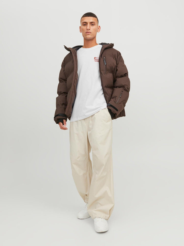 Ανδρική μπλούζα μακό JCONIGHT TEE LS CREW NECK 12245758 | 12245758