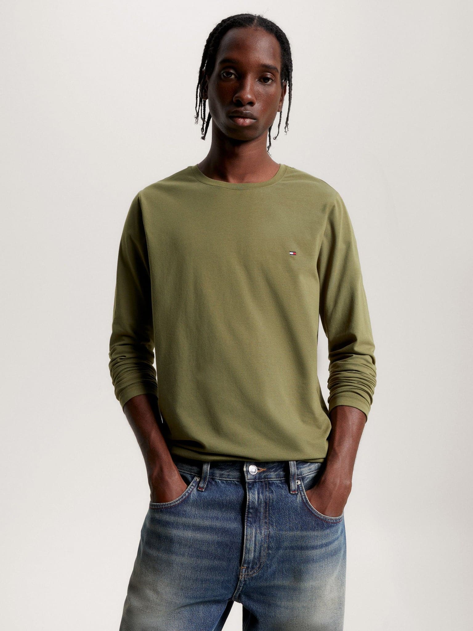 Ανδρική μπλούζα LONG SLEEVE EXTRA SLIM FIT T-SHIRT MW0MW10804MS2 | MW0MW10804MS2