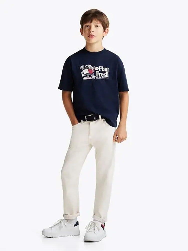 Παιδική μπλούζα μακό FLAG FUN TEE SS KB0KB09354C1G | KB0KB09354C1G