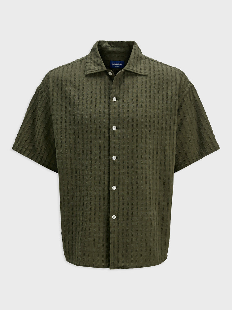 Ανδρικό πουκάμισο JORBELLAGIO SEERSUCKER SHIRT SS 12277289 | 12277289