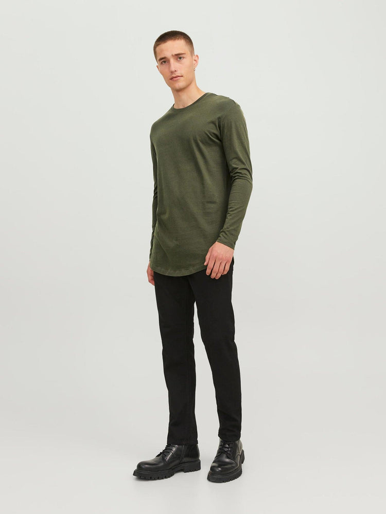 Ανδρική μπλούζα μακό JJENOA TEE O-NECK LS NOOS 12190128 | 12190128