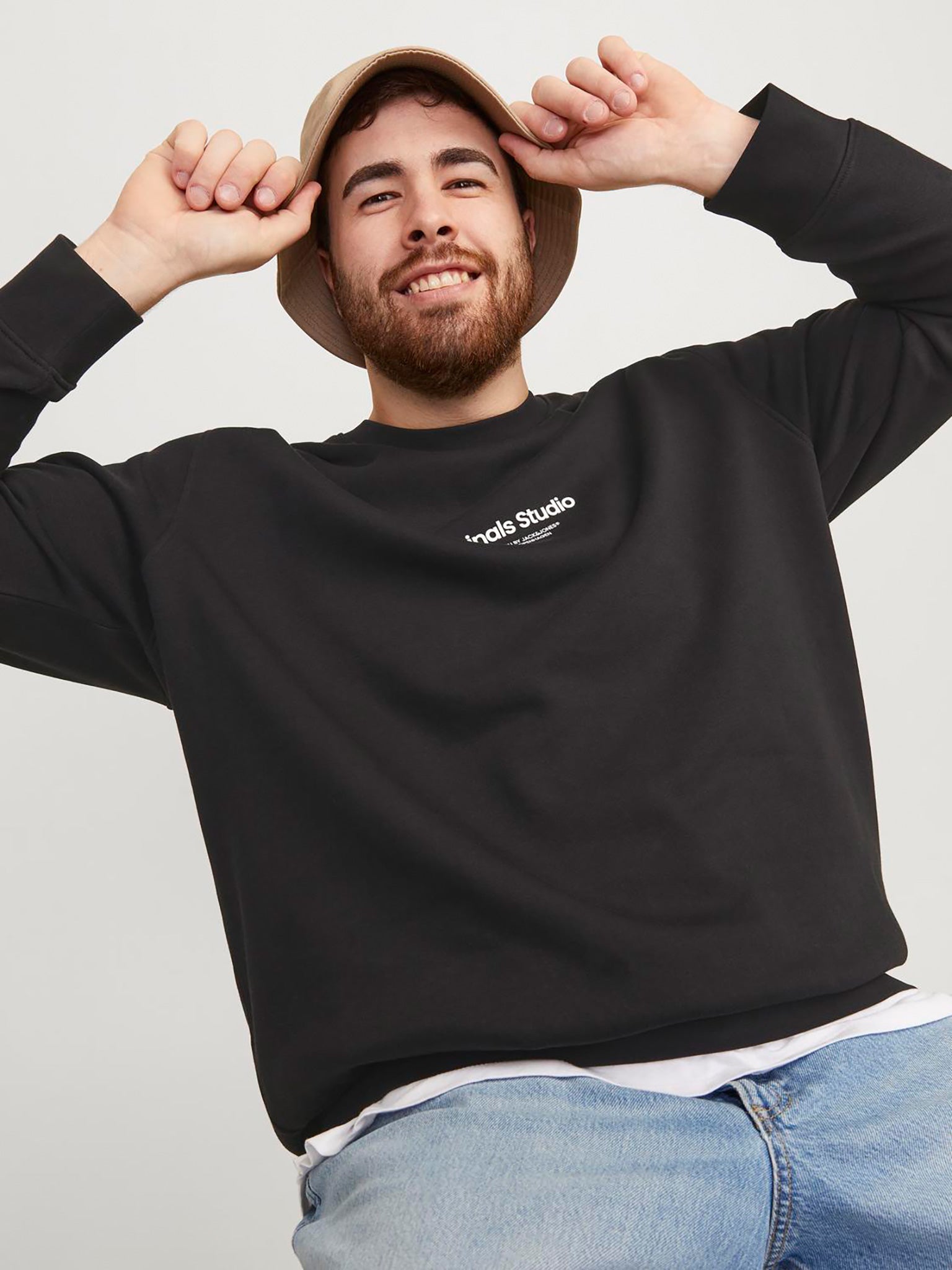 Ανδρική μπλούζα φούτερ Plus size JORVESTERBRO SWEAT CREW NECK 12248198 | 12248198