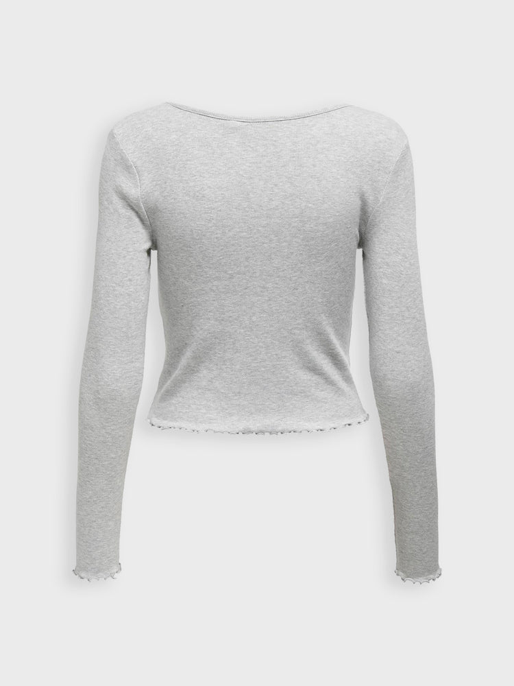 Γυναικεία μπλούζα ριπ ONLBETTY L/S V-NECK TOP CC JRS 15342012 | 15342012