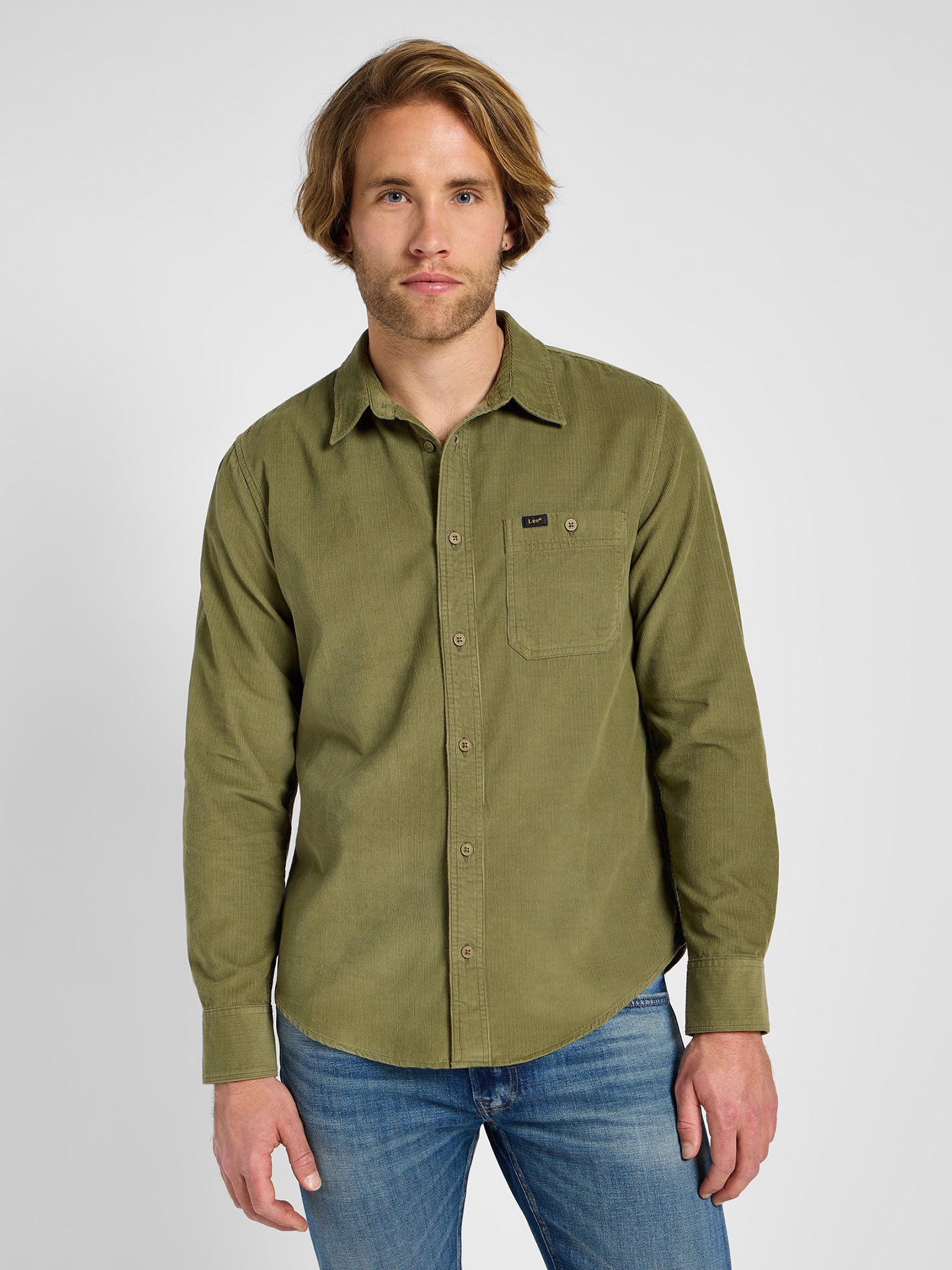 Ανδρικό πουκάμισο κοτλέ cotle shirt green 112355729 | 112355729