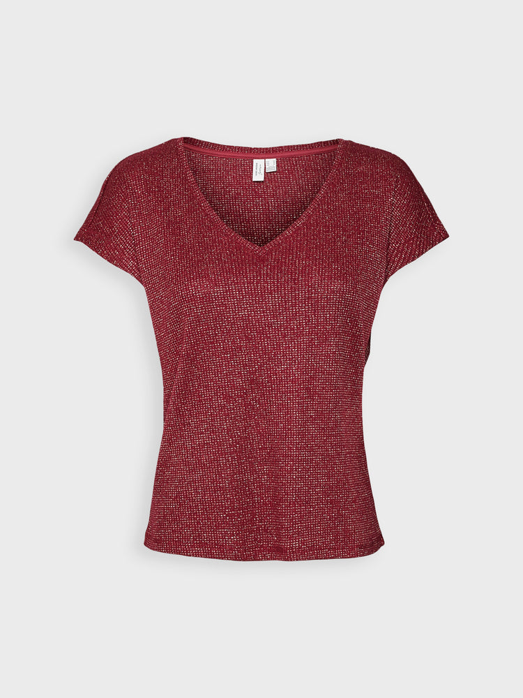 Γυναικεία μπλούζα VMONAJA S/S V-NECK TOP JRS BTQ 10315090 | 10315090