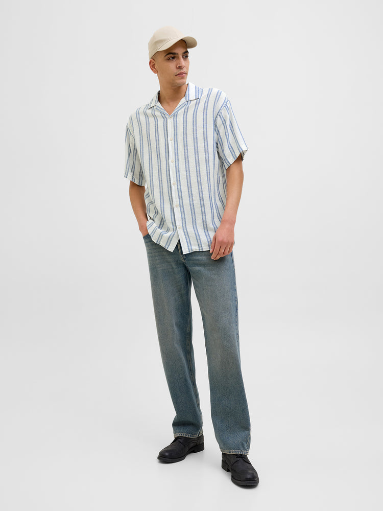Ανδρικό πουκάμισο ριγέ JJEENZO STRIPE RESORT SHIRT 12268457 | 12268457