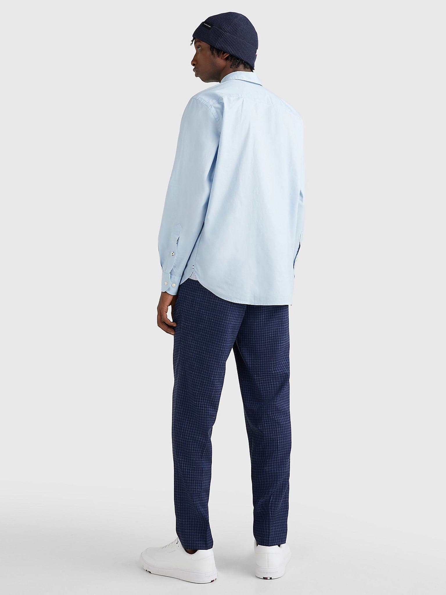 Ανδρικό πουκάμισο TH FLEX COTTON POPLIN SHIRT MW0MW25035C1S | MW0MW25035C1S