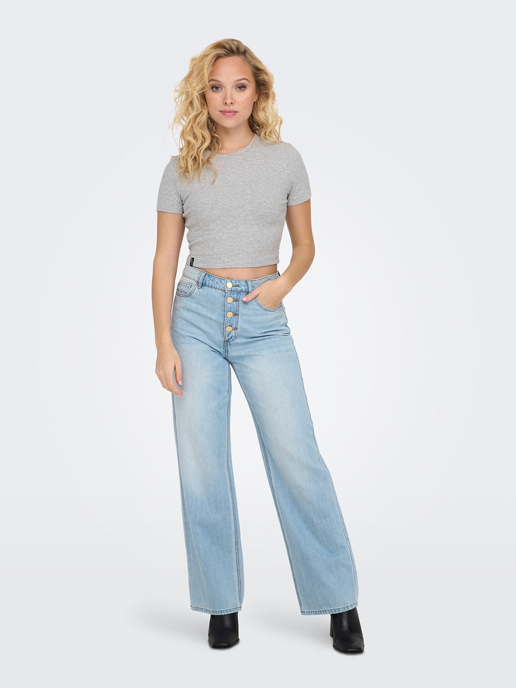 Γυναικεία μπλούζα crop ONLBETTY LIFE SS O-NECK SHORT TOP CC JRS 15311891  | 15311891