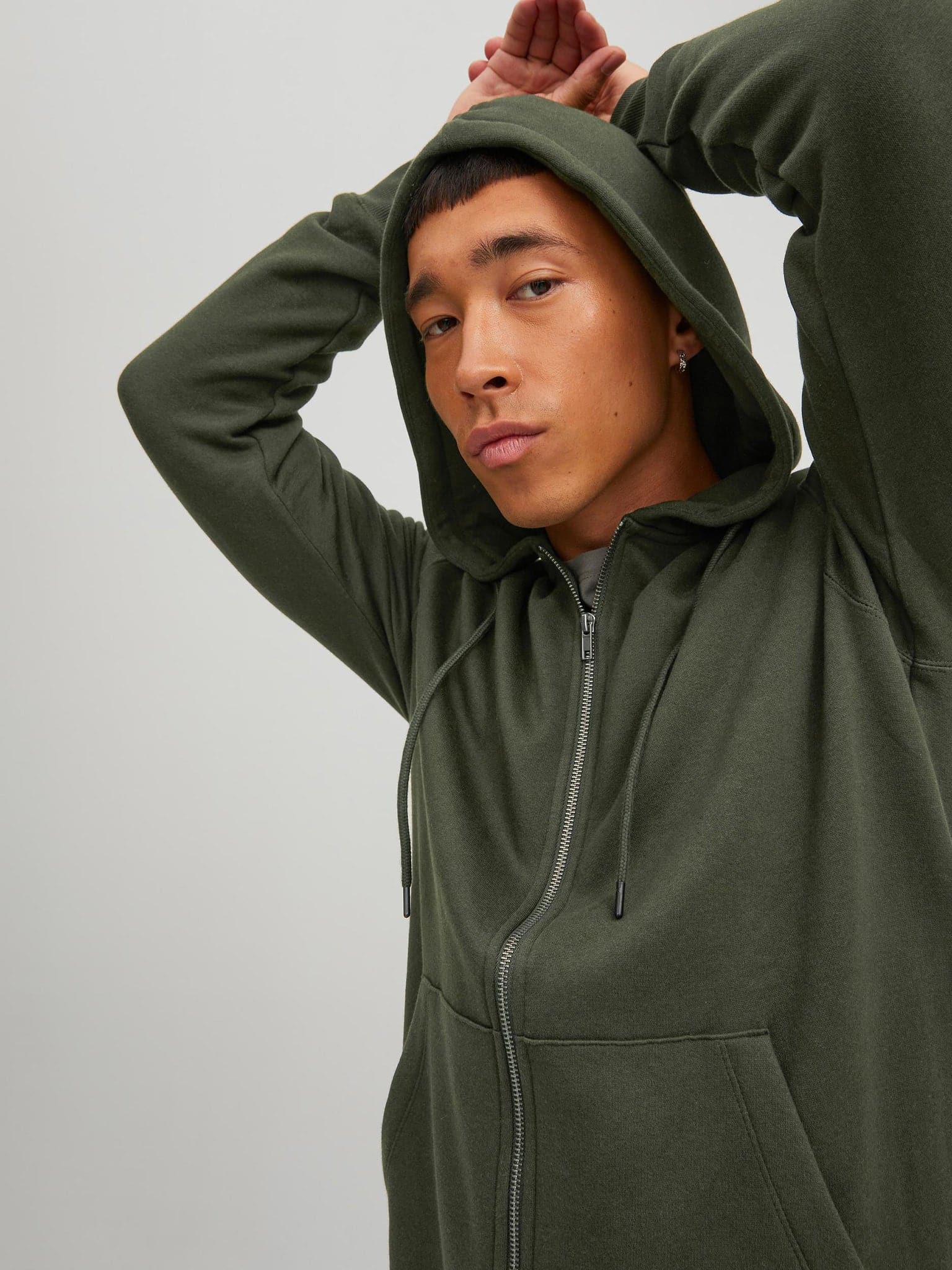 Ανδρική ζακέτα φούτερ JJESTAR BASIC SWEAT ZIP HOOD NOOS 12210830 | 12210830