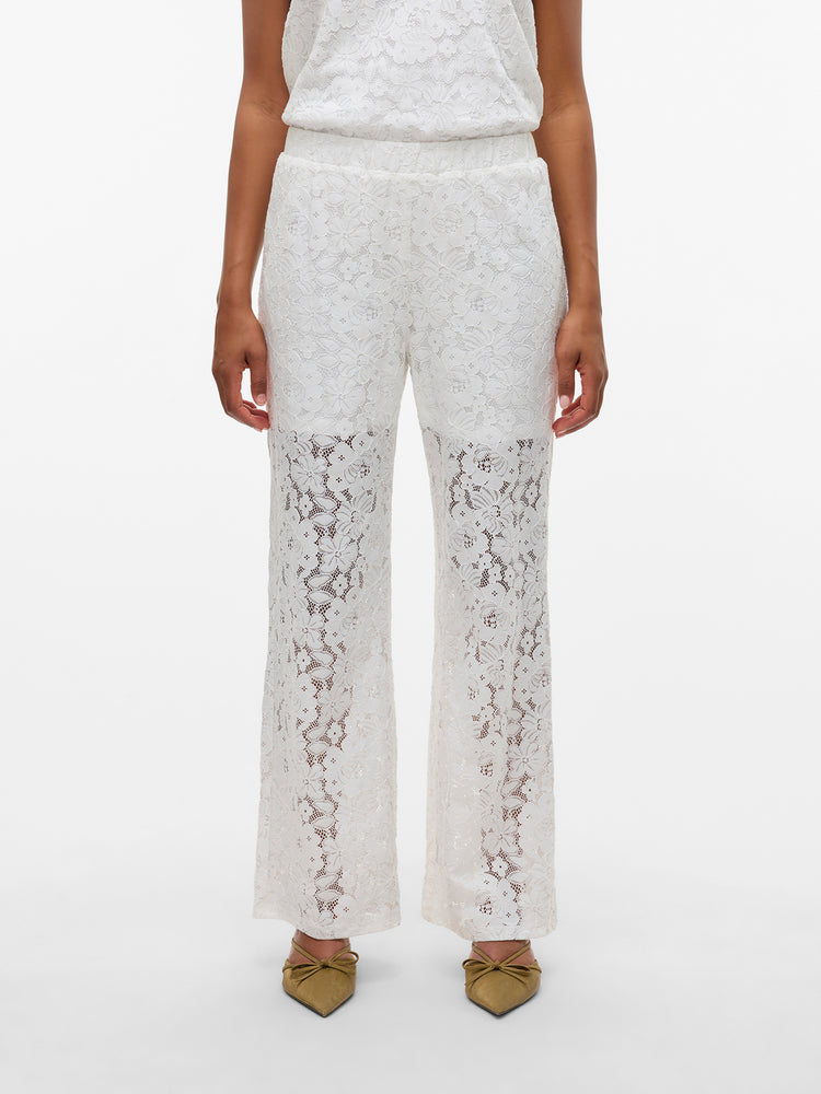 Γυναικεία παντελόνα δαντέλα VMHONEY LACE NW LOOSE PANTS WVN 10330061 | 10330061