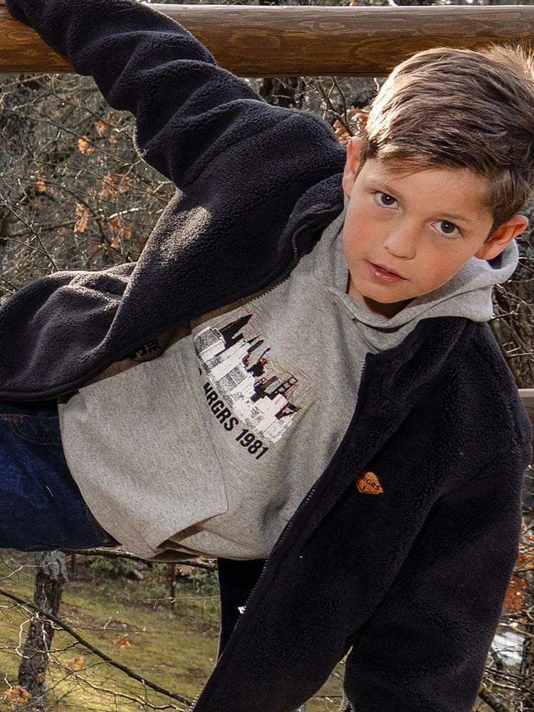 Εφηβική μπλούζα φούτερ μελανζέ 13-125006-5 | 13-125006-5