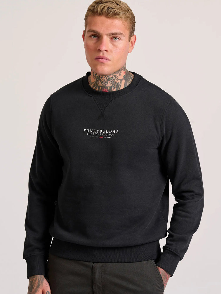 Ανδρική μπλούζα φούτερ FBM010-010-06 BLACK | FBM010-010-06