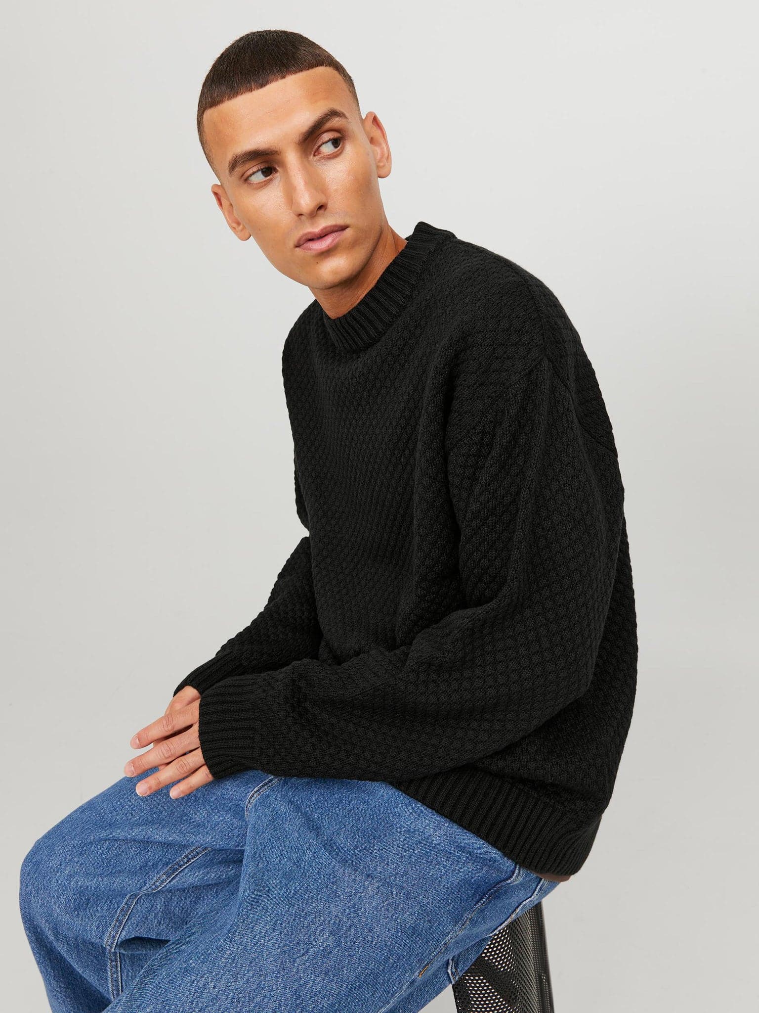 Ανδρική μπλούζα πλεκτή JORLAKEWOOD KNIT CREW NECK BF 12246842 | 12246842