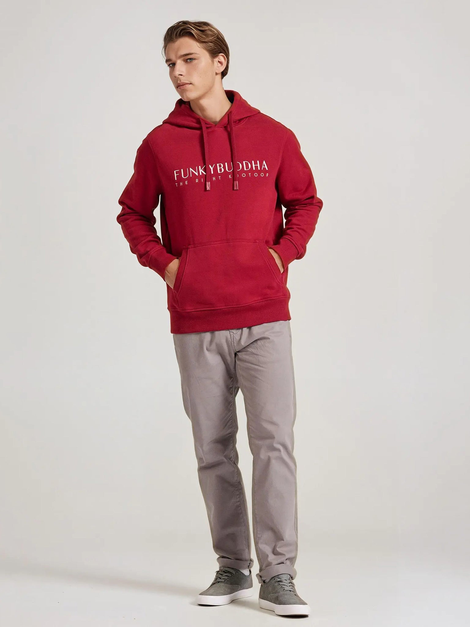 Ανδρική μπλούζα φούτερ FBM010-006-06 CRANBERRY | FBM010-006-06