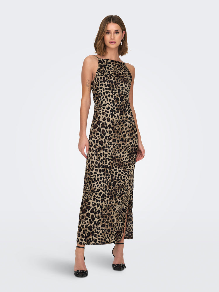 Γυναικείο φόρεμα animal ONLCHIGO LIFE STRAP SATIN MAXI DRESS 15340535 | 15340535