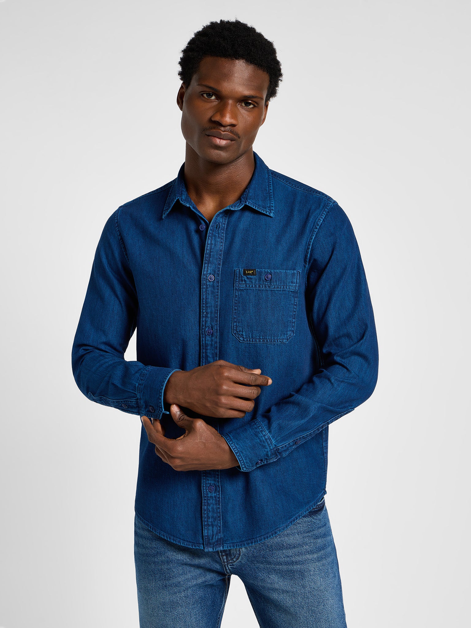 Ανδρικό πουκάμισο τζιν Blue Wash Shirt 112355712 | 112355712