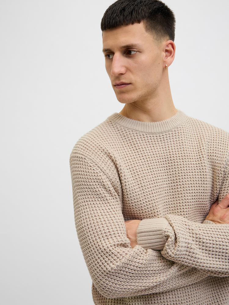 Ανδρική μπλούζα πλεκτή JJGLOBAL KNIT CREW NECK 12287594 | 12287594