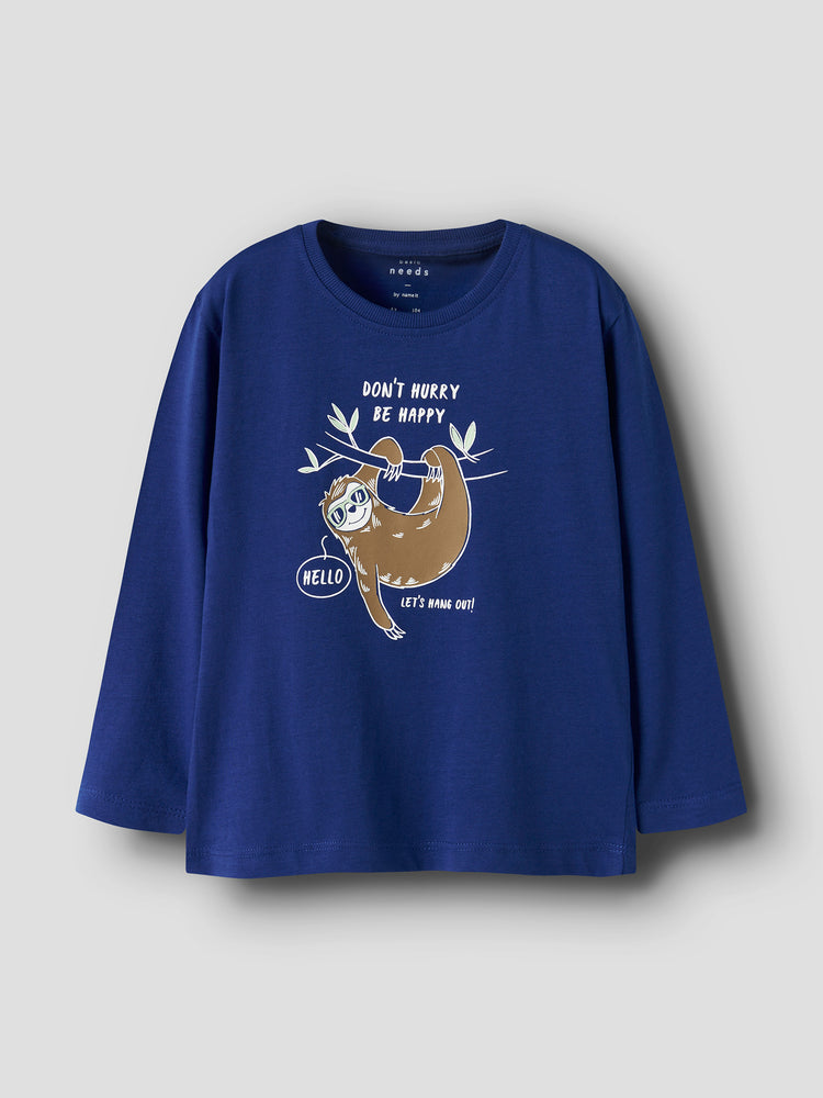 Παιδική μπλούζα μακό sloth NMMVAGNO LS LOOSE TOP 13224977 | 13224977