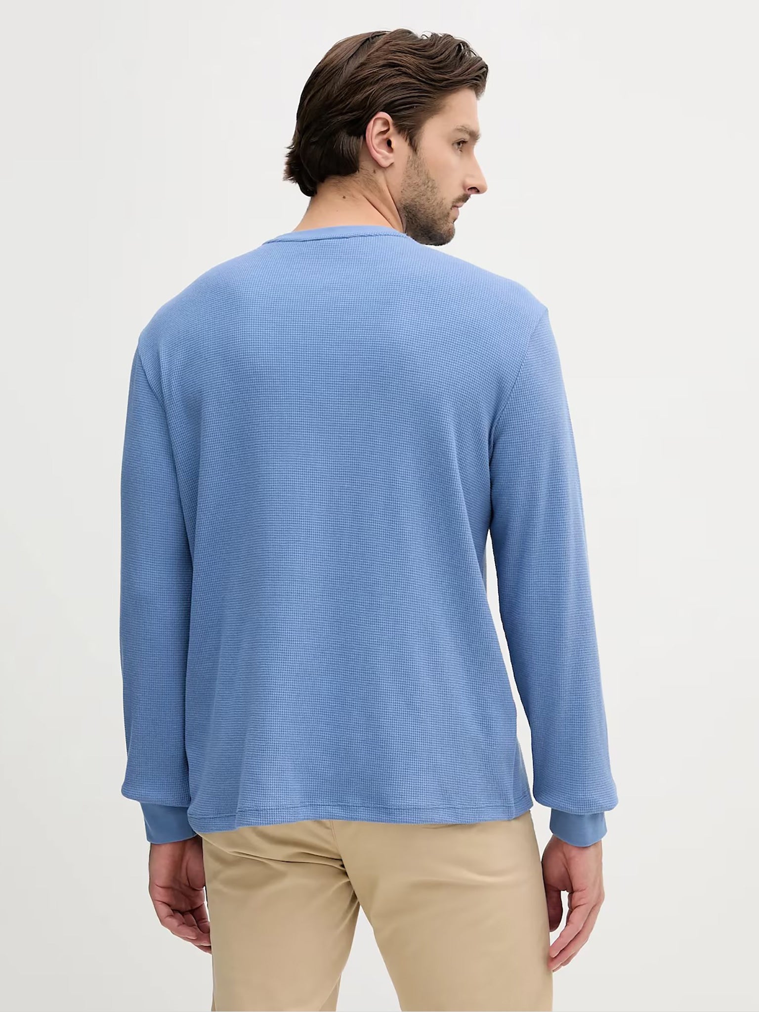 Ανδρική μπλούζα πλεκτή LS WAFFLE BADGE CREWNK TEE LV040EM2176PU | LV040EM2176PU