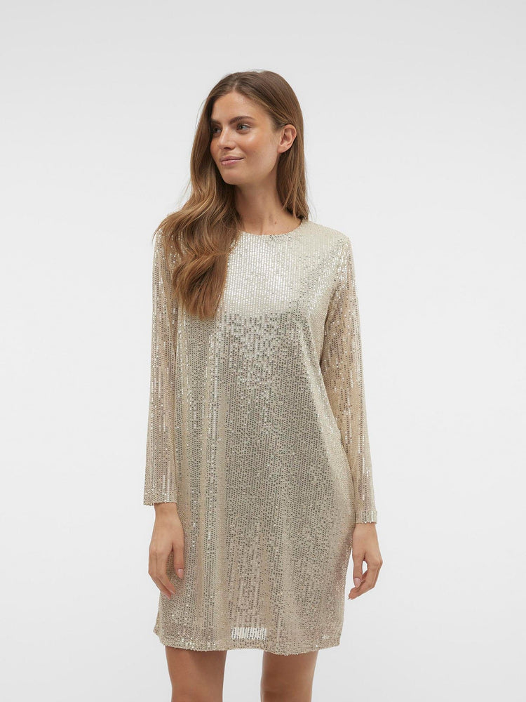 Γυναικείο φόρεμα παγιέτες VMMONALISE LS SHORT DRESS JRS 10306133 | 10306133