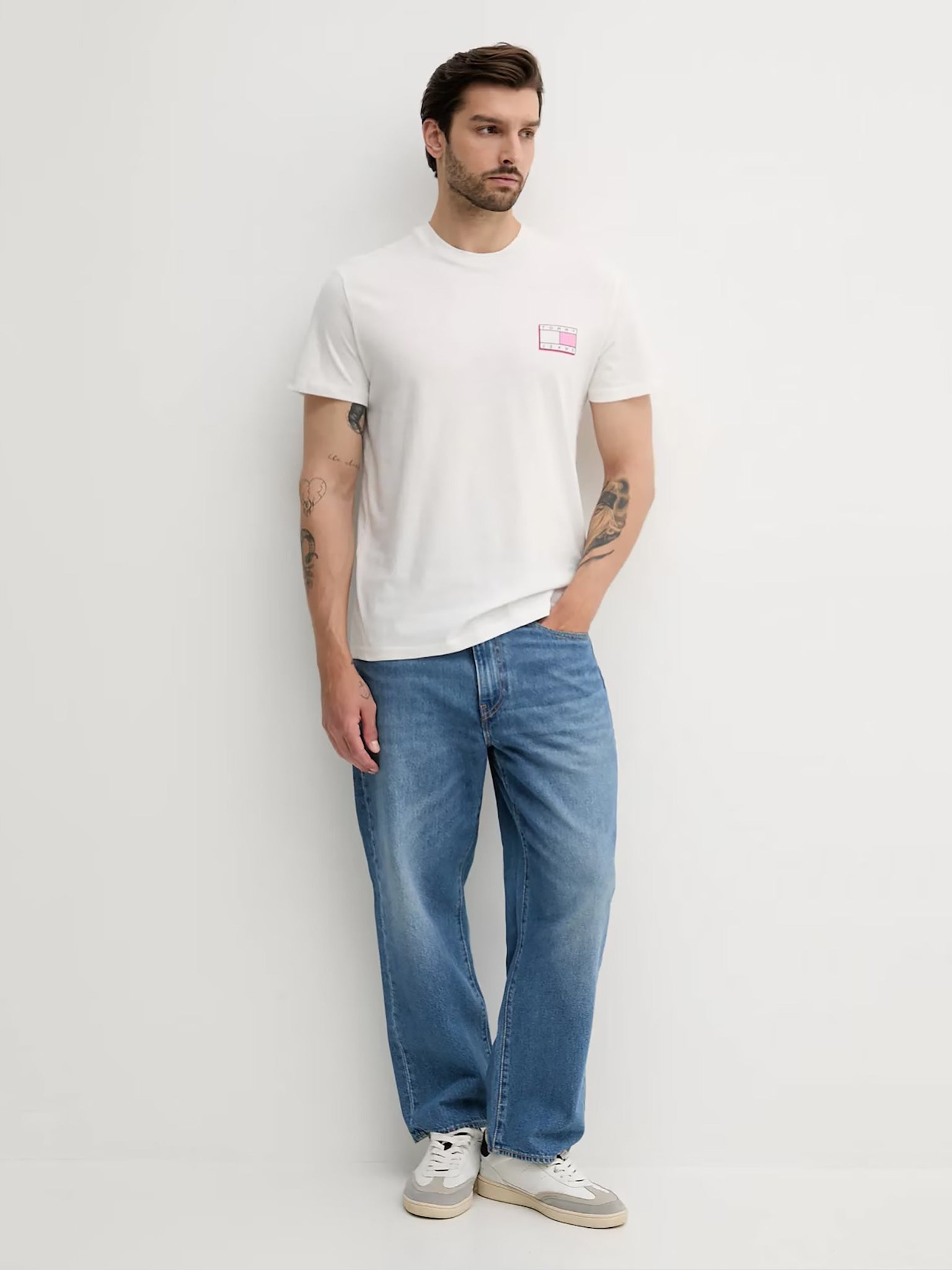 Ανδρικό t-shirt TJM SLIM POP COLOR FLAG TEE EXT DM0DM21577YBL | DM0DM21577YBL