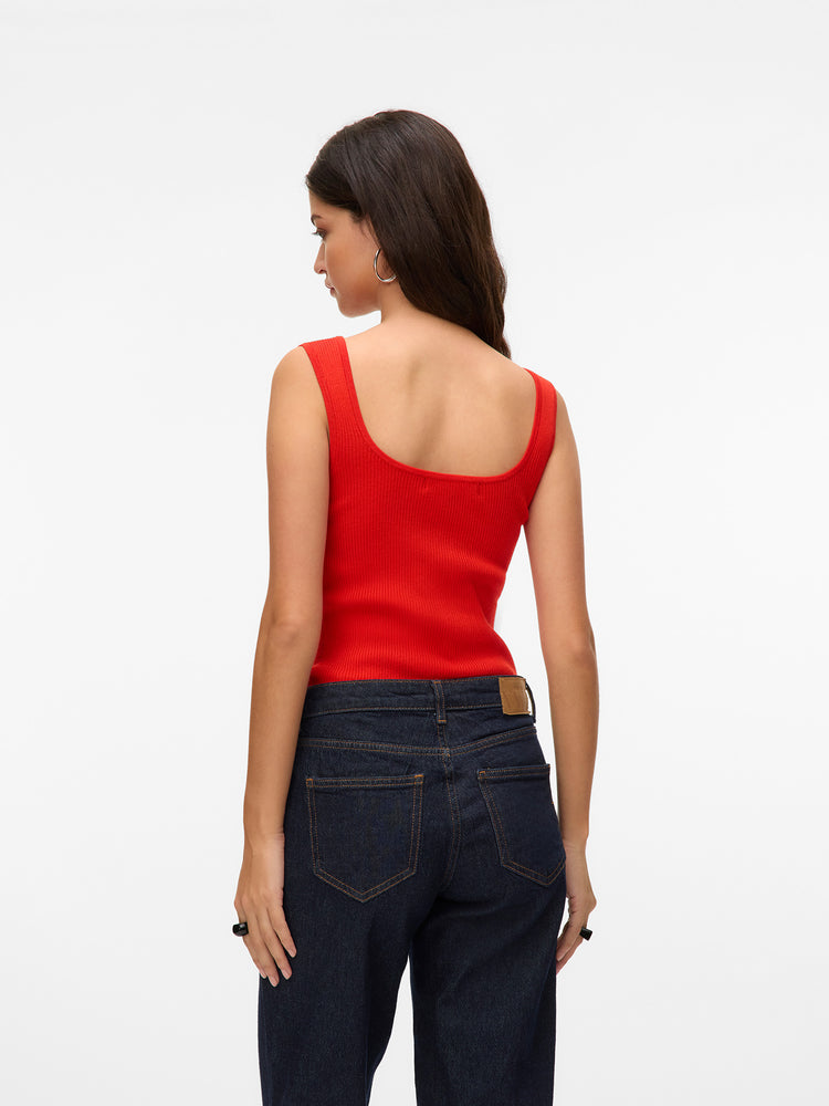 Γυναικείο top πλεκτό VMWILLOW SL HEART-NECK TOP 10326450 | 10326450