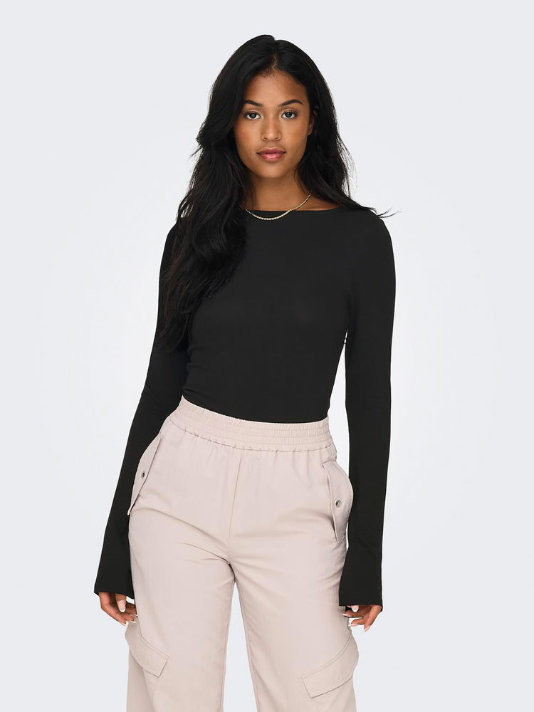 Γυναικεία μπλούζα μακό ONLFELINA L/S BOATNECK SLIT TOP CS JRS 15336321 | 15336321