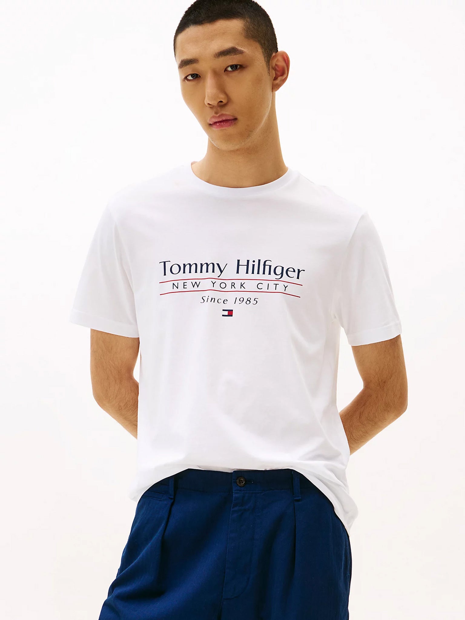 Ανδρικό t-shirt HILFIGER CENTER STACK TEE MW0MW38621YBR | MW0MW38621YBR