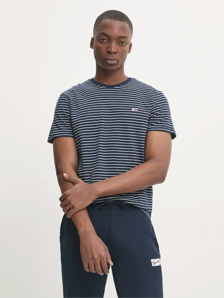 Ανδρικό t-shirt ριγέ TJM SLIM STRIPE TEE DM0DM203770A6 | DM0DM203770A6