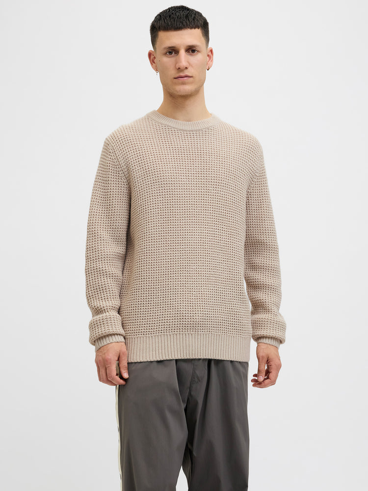 Ανδρική μπλούζα πλεκτή JJGLOBAL KNIT CREW NECK 12287594 | 12287594