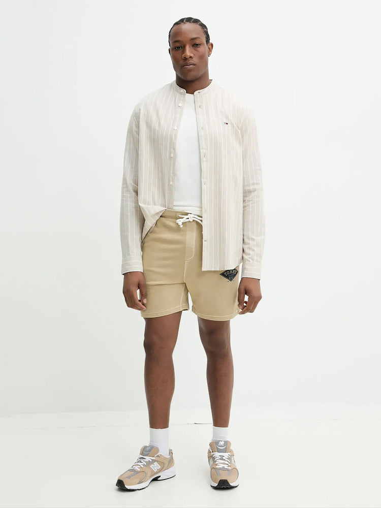 Ανδρικό πουκάμισο mao γιακά TJM LINEN MIX BND STP SHRT DM0DM208930AA | DM0DM208930AA