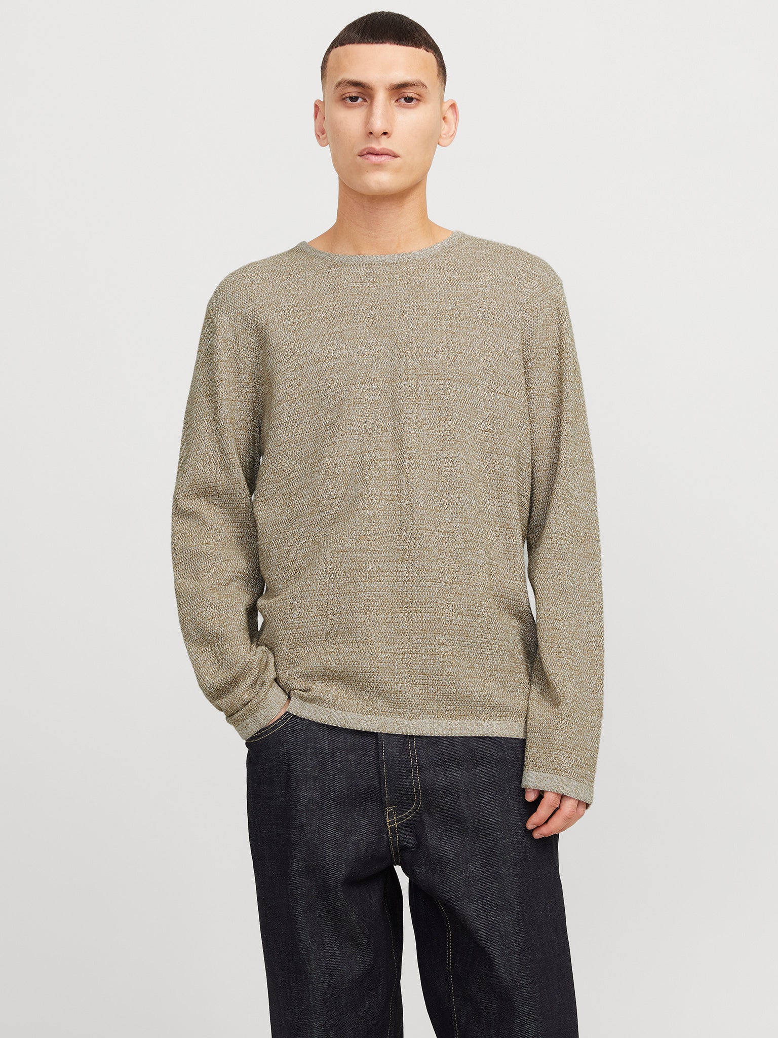 Ανδρική μπλούζα πλεκτή JJEGEORGE KNIT CREW NECK NOOS 12268279 | 12268279