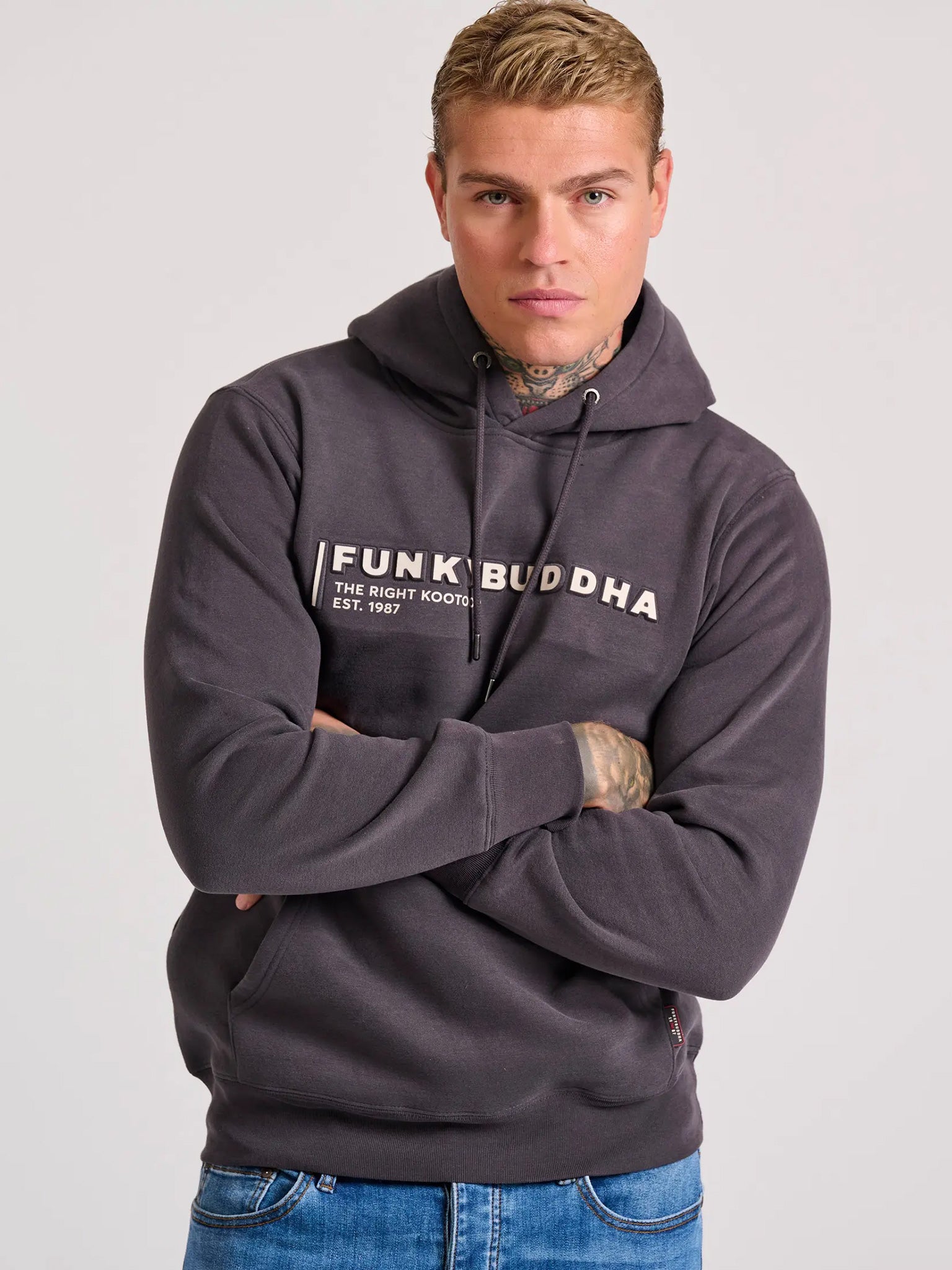 Ανδρική μπλούζα φούτερ FBM010-015-06 ANTHRACITE | FBM010-015-06